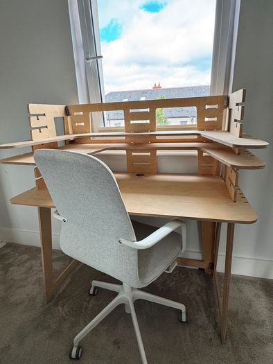 Wood Adjustable Desk Sit/Stand Flying Elephant (Irish brand)