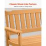 Outdoor Bench Patio Bench 128cm Weatherproof Plastic Natural Wood Color Image 3
