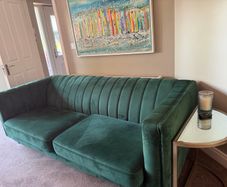 green 3 seater couch
