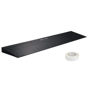 1.6" Rise Cuttable Threshold Ramp for Sweeping Robot, 35.4" Wide Natural Rubber Wheelchair Ramp