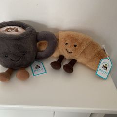 New JELLYCAT Amuseables Cup of Coffee & Amuseables Croissant