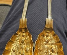 Vintage Epns Serving Spoon and Folk