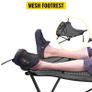 Outdoor Folding Camp Chair Backrest With Footrest Portable Bed Nap Chair For Camping Fishing Foldable Beach Lounge Chair Image 6