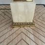 Beautiful Antique Alabaster & Brass Table Lamo Image 4