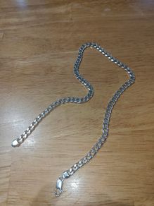 Solid 925 Sterling Silver Curb Chain Necklace