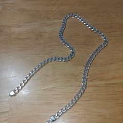 Solid 925 Sterling Silver Curb Chain Necklace