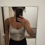 Stradivarius glitter silver top Party/ NYE/ Christmas party/ special events UK 8 Image 3