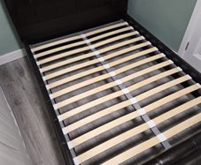 leatherette double bed frame