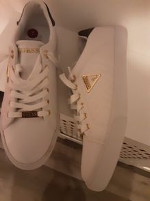 ladies white Guess runners