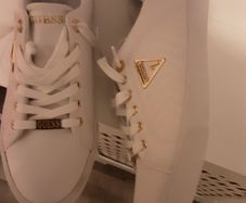 ladies white Guess runners