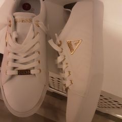 ladies white Guess runners