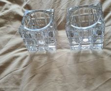 Glass Tealight Candle Holders X 2