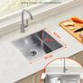 Stainless Steel Undermount Sinks Drop-In Single Bowl Farmhouse Basin with Accessories 50cm Image 2