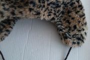 Fur hat new leopard print adult