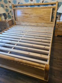 Super king bed with matching lockers