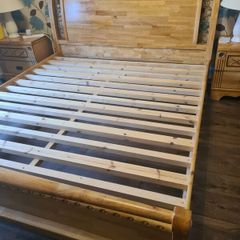 Super king bed with matching lockers