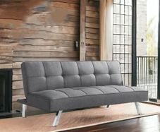 Dark grey fabric folding 3 seater Sofa bed.Carlux