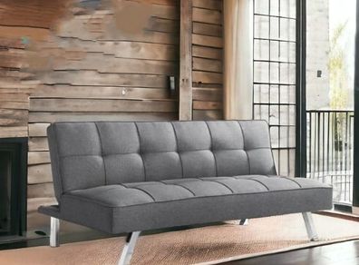 Dark grey fabric folding 3 seater Sofa bed.Carlux