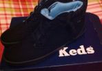Black designer keds black trainers/boots