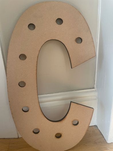 Wooden letter C