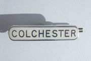SALVATION ARMY (Christian organisation) - a vintage Corps name badge for COLCHESTER (1970s or earlier)