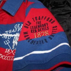 Manchester United Polo Tee Shirt S Adults Red Devils Heritage Range