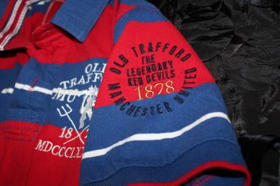 Manchester United Polo Tee Shirt S Adults Red Devils Heritage Range