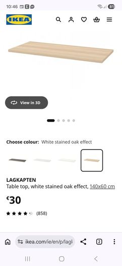 Ikea desk (top n 2 legs only) drawers NOT included