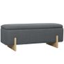 Storage stool with storage, bench with foam padding, linen-look, 111 x 44 x 44.5 cm, Dark gray Image 3