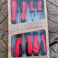 Brand New Powerfix Profi 8-Piece Screwdriver Set Magnetic Tips, Chrome Vanadium