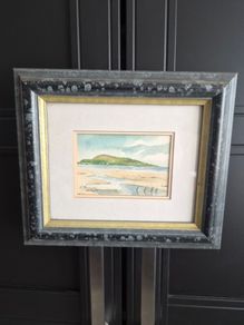Framed Original Watercolour Howth Head from Dollymount by Maire Flanagan