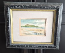 Framed Original Watercolour Howth Head from Dollymount by Maire Flanagan