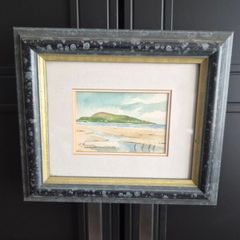 Framed Original Watercolour Howth Head from Dollymount by Maire Flanagan