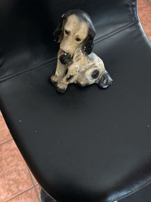 Vintage Chalkware Cocker Spaniel Figurine - Mid Century