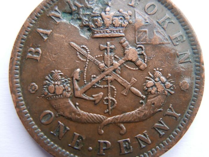 One Penny 1857 token Bank of Upper Canada