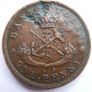 One Penny 1857 token Bank of Upper Canada Image 2