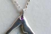 Vintage Sterling Silver 925 Swimmer Swimming Necklace Diving Diver Sea Sports Jewelry 9" - 5,1g