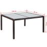 7 Piece Outdoor Dining Set with Cushions Poly Rattan Brown Image 3