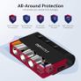 Quick Charge 3.0 Car Adapter, 180W Cigarette Lighter Adapter 12V/24V Cigarette Lighter Splitter 4USB Ports 3-Socket Car Splitter 6.6A LED Voltmeter Car Charger Image 5