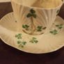 Belleek Shamrock Shaped Tea Cups & Sugar Basin Image 3