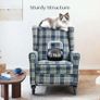 Recliner Chair Armchair Adjustable Single Chair Sofa for Relaxing Accent Chair Pushback for Living Room Bedroom Wing Back Reclining | Grey Image 4