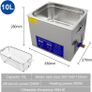 10L Professional Washing Machine Ultrasonic Cleaner - Stainless Steel Image 2