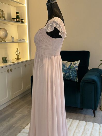 Ladies Blush Pink Bridesmaid Maternity Dress / Special Occasion Dress from Little Mistress. Size UK 8 / EU 36