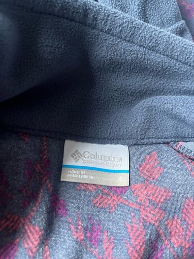 Brand new Columbia navy and multi fleece 1/4 zip