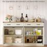 Sideboard, Buffet Cabinet with 2 Drawers, 4 Doors Image 6