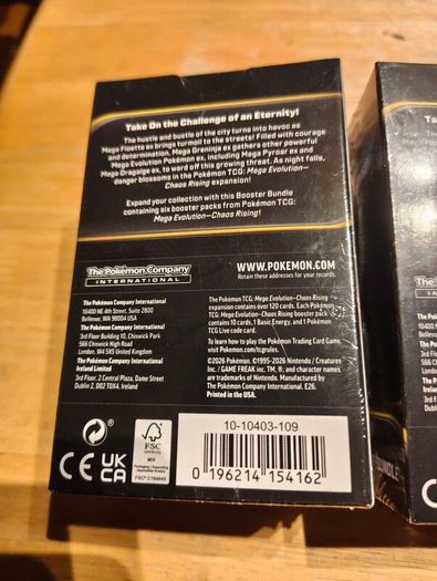 Pokemon Tcg Mega Evolution Chaos Rising booster bundle X2