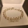 Sterling Silver Double Curb Link Bracelet Image 2