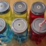 Engraved Coloured Glass Mason Jars with Metal Lid Image 2
