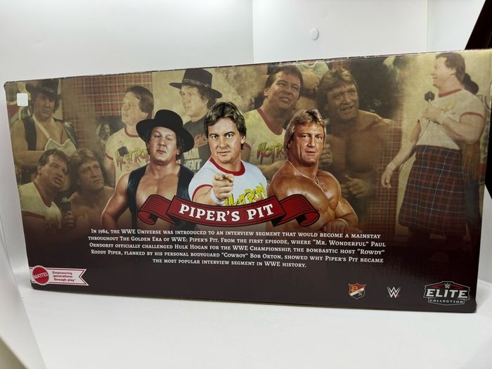 Wwe Mattel Elite Pipers Pit Set Rowdy Roddy Piper ,Mr Wonderful Paul Orndorff ,Cowboy Bob Orton
