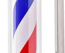 58cm LED Barber Pole Light Rotating Red Blue White Salon Sign